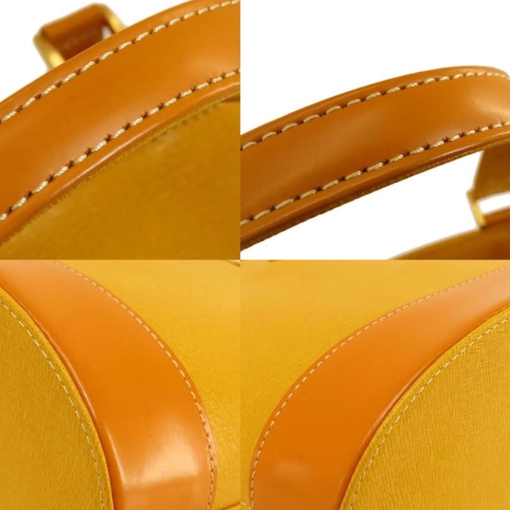 Burberry Yellow Leather-Trim Tote Bag - Picture 5 of 10